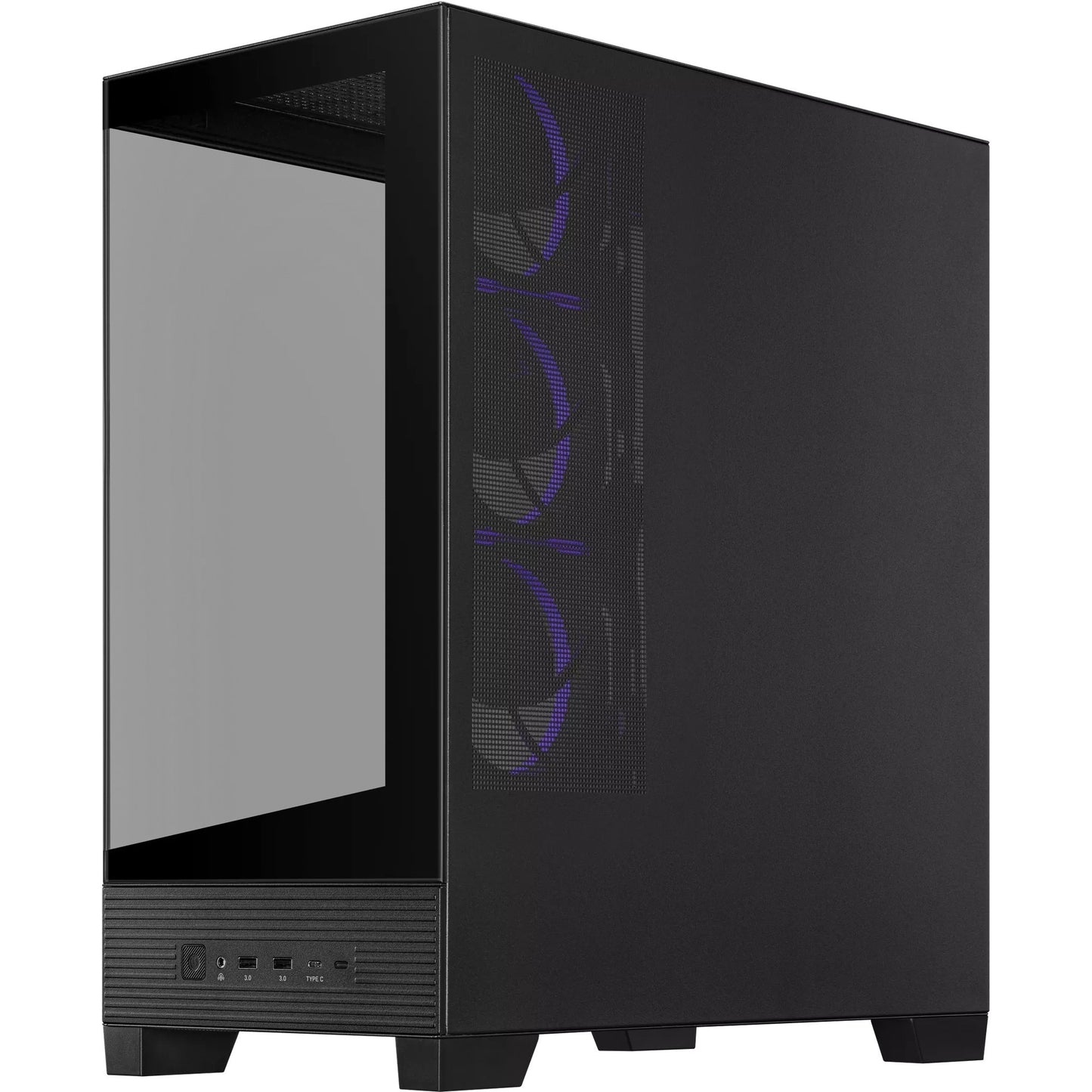 Boîtier tour midi Asus a31 plus (noir | 2x USB-A | 2x USB-C | verre trempé)