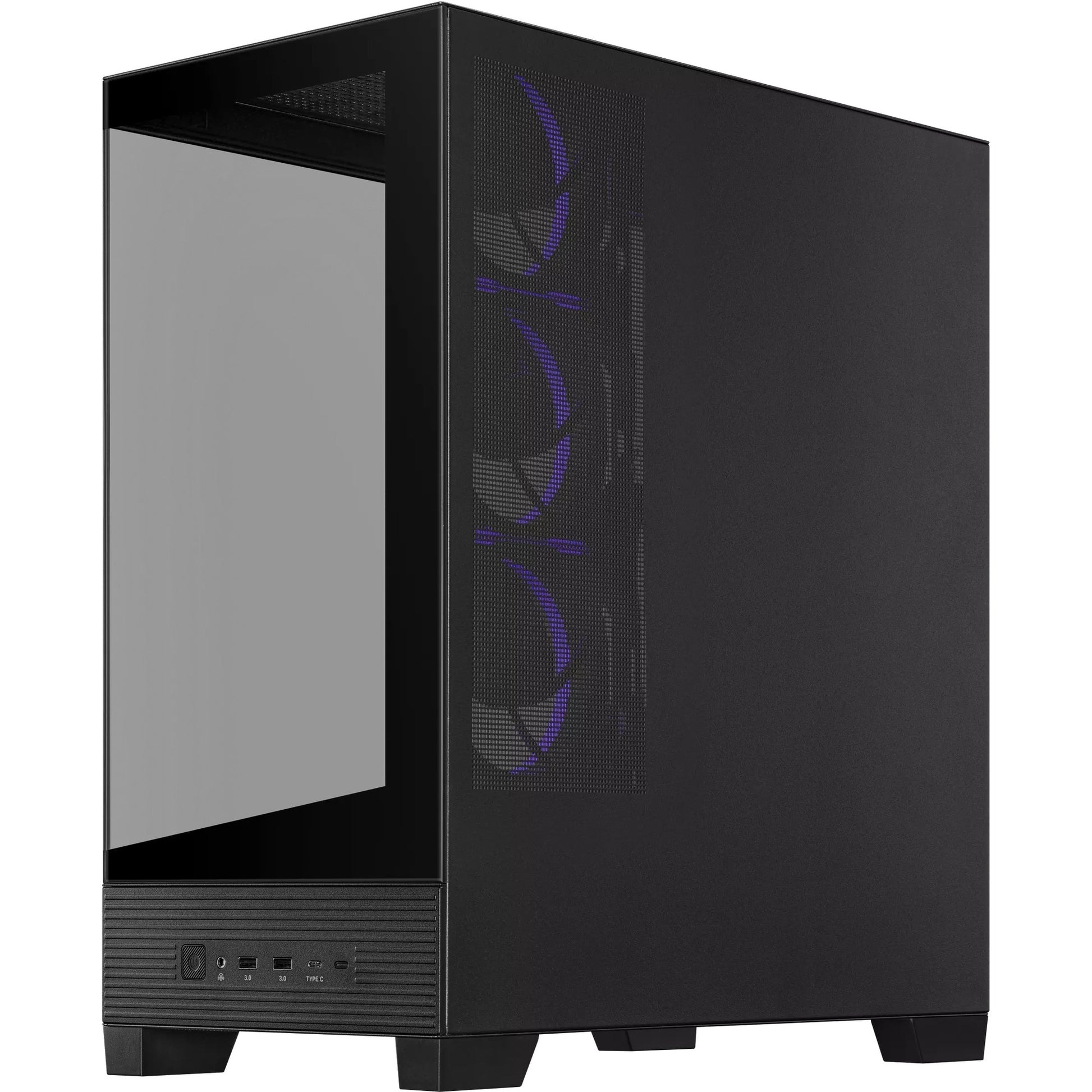 Boîtier tour midi Asus a31 plus (noir | 2x USB-A | 2x USB-C | verre trempé)