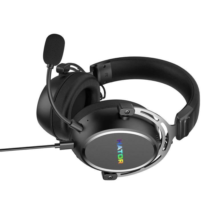 Casque de jeu supra-auriculaire USB Hator Hypergang 3 (noir, RVB, surround virtuel 7.1, USB Bluetooth)