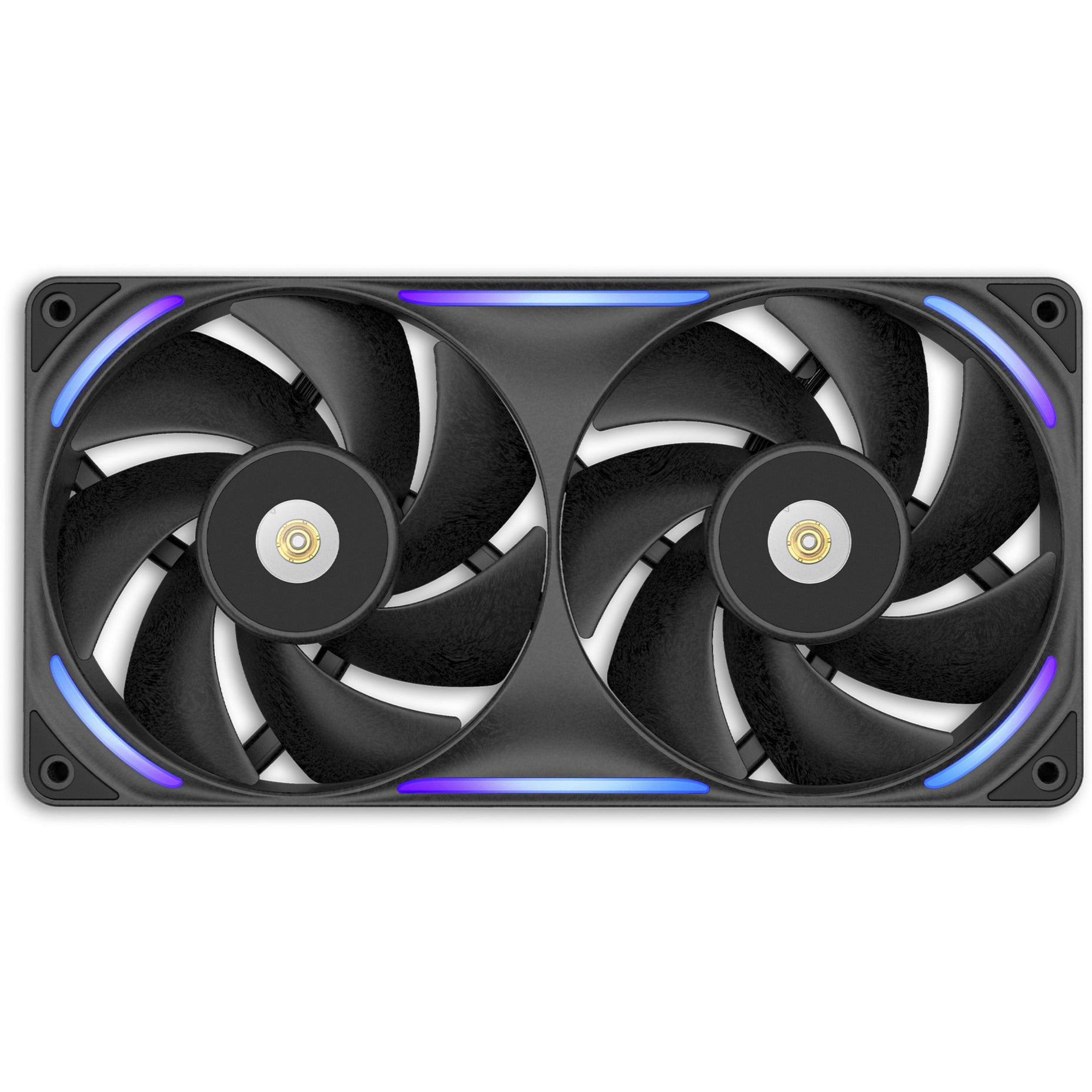 Nzxt f240x ventilateurs de boîtier rgb (noir, 2 pièces, 240 x 120 x 30 mm, pwm)