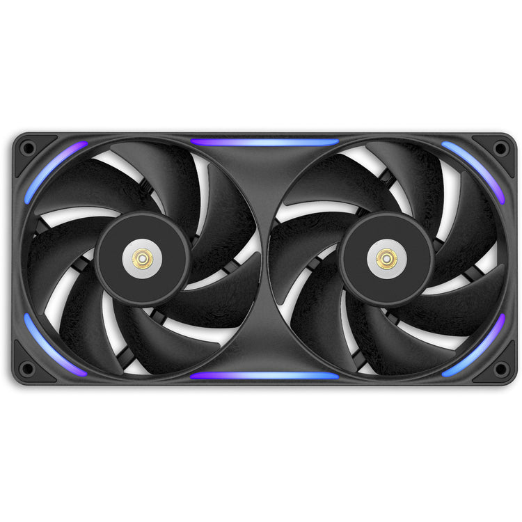 Nzxt f240x ventilateurs de boîtier rgb (noir, 2 pièces, 240 x 120 x 30 mm, pwm)