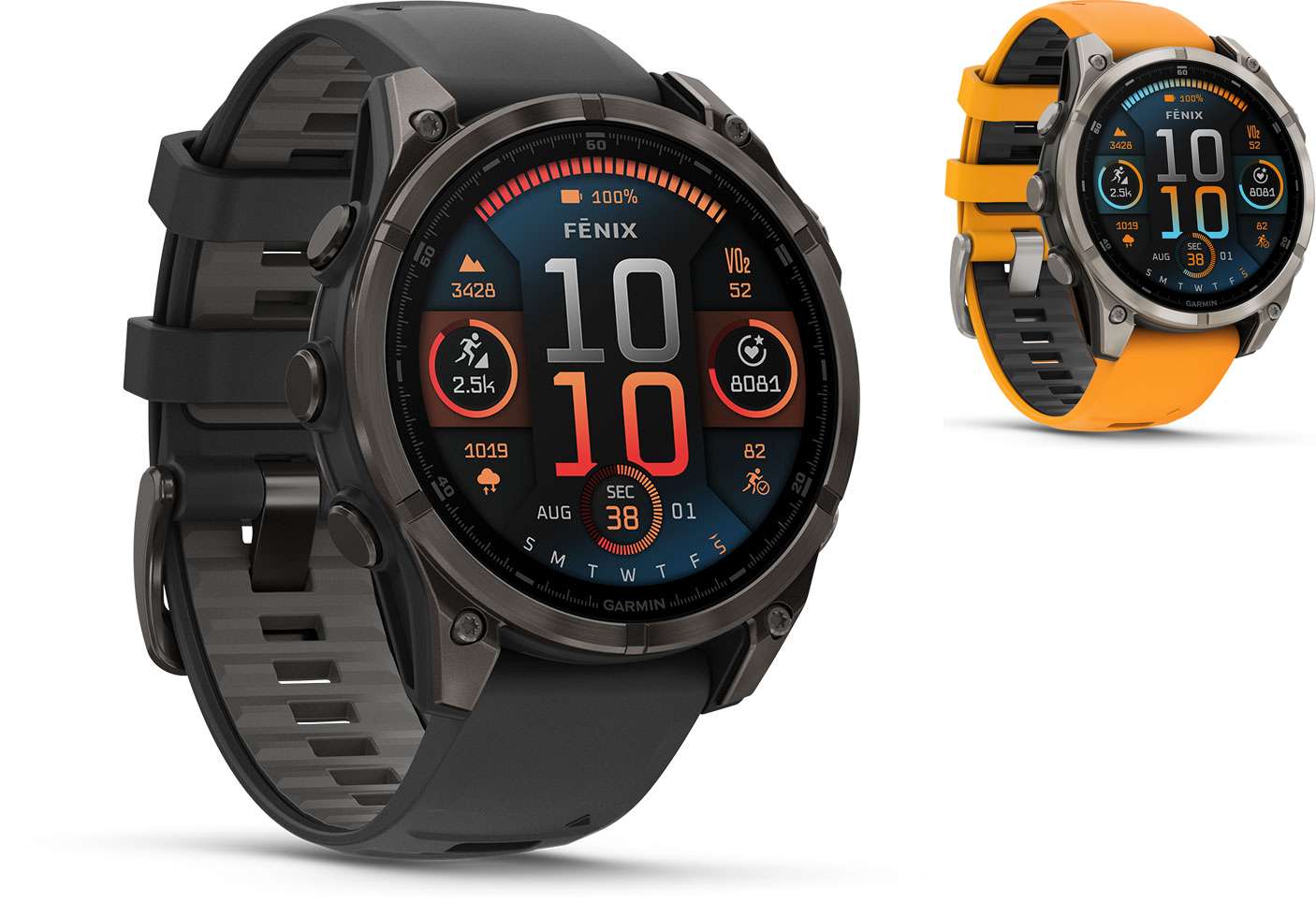 Garmin fēnix® 8 - 47 mm saphir amoled - GPS multisport