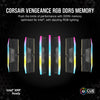 Corsair Vengeance RGB 32 Go DDR5-6000 (2x 16 Go) RAM (noir, cmh32gx5m2d6000z38, xmp, expo)