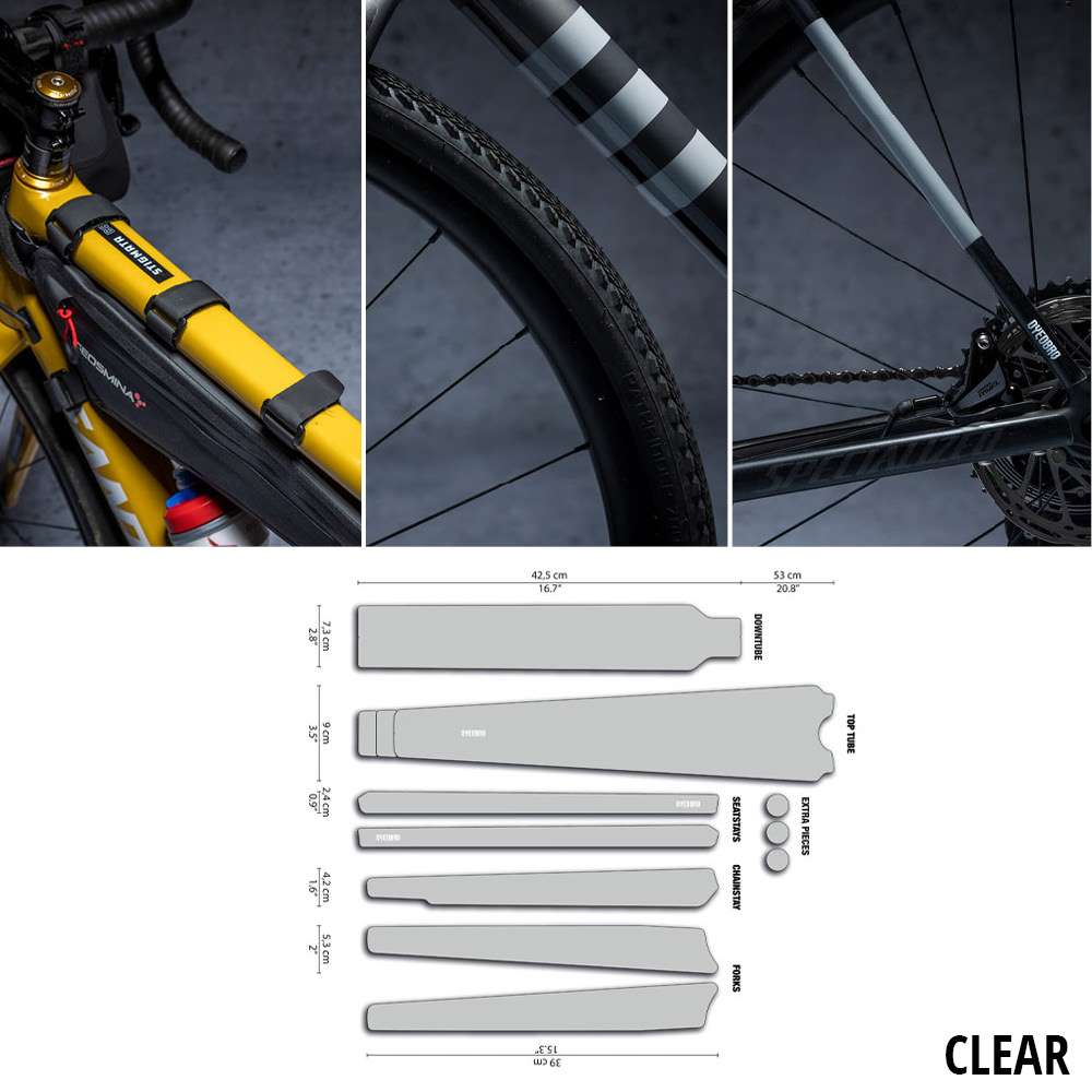Kit de protection de cadre en gravier transparent Dyedbro