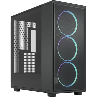 Fractal design époque xl tg rgb boîtier tour midi (noir | 2x usb-a | 1x usb-c | rgb | verre trempé)