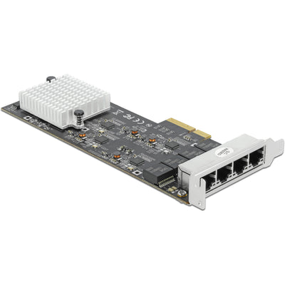 Adaptateur réseau Delock PCI Express x4 vers 4 x RJ45 2,5 GBe