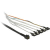 Dellock Cable Mini Sas HD SFF-8643> 4 X SATA 7 broches, 0,5 m