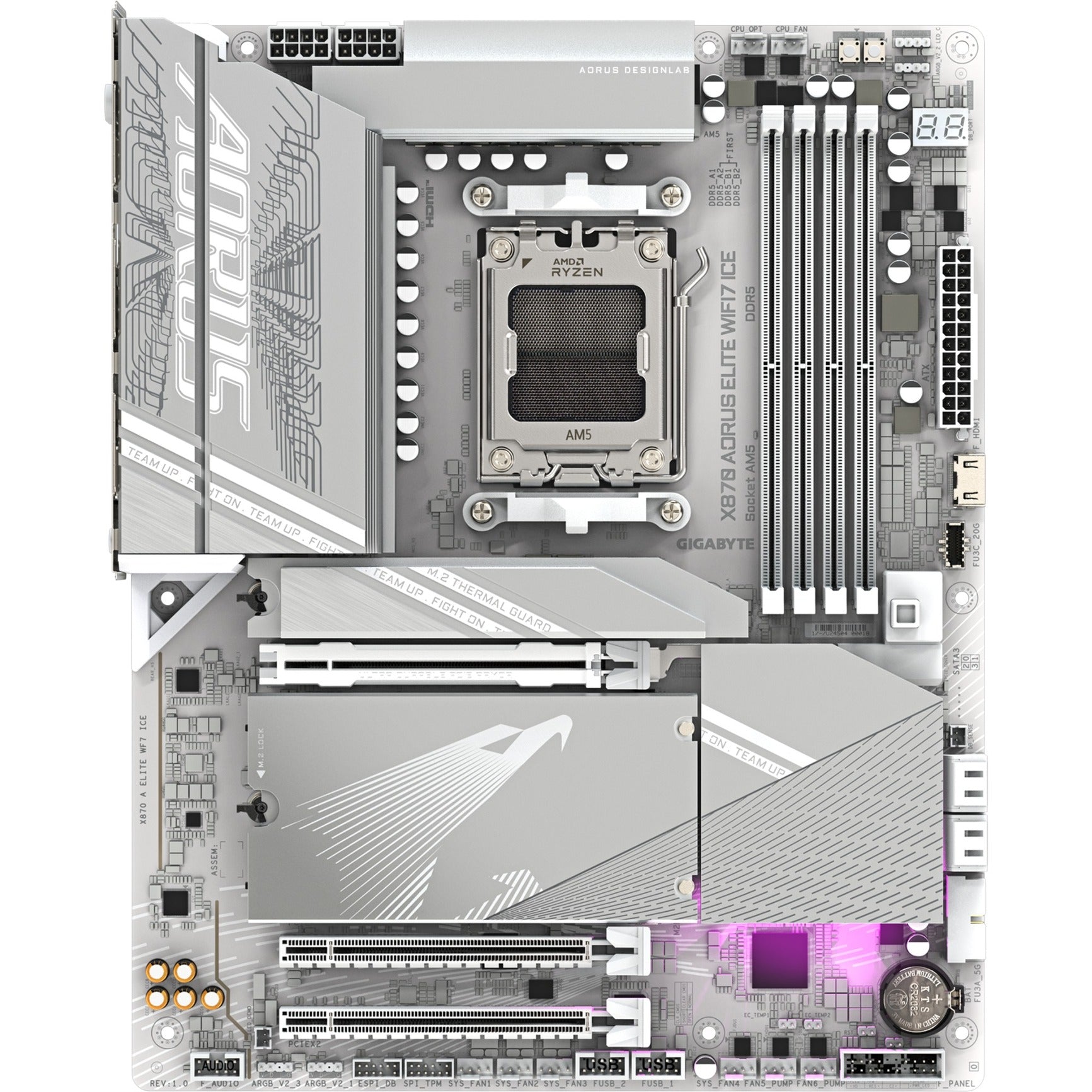 Gigaoctets gigabyte x870 une elite wf7 ice 1.0