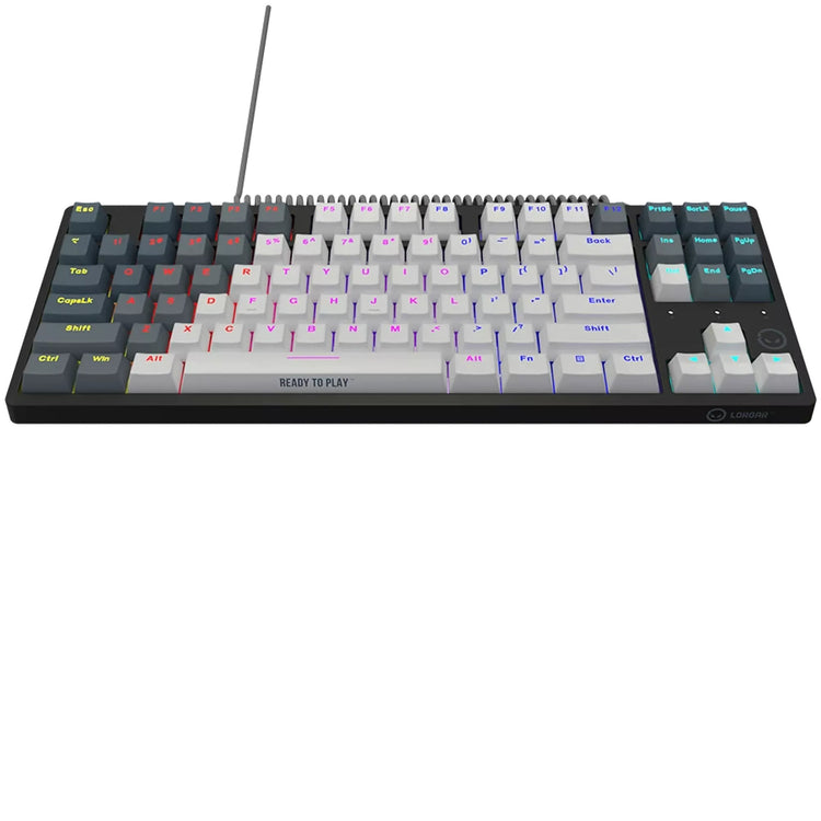 Lorgar azar 514tkl, clavier de jeu (blanc, disposition américaine, logar dream, tkl, rgb)