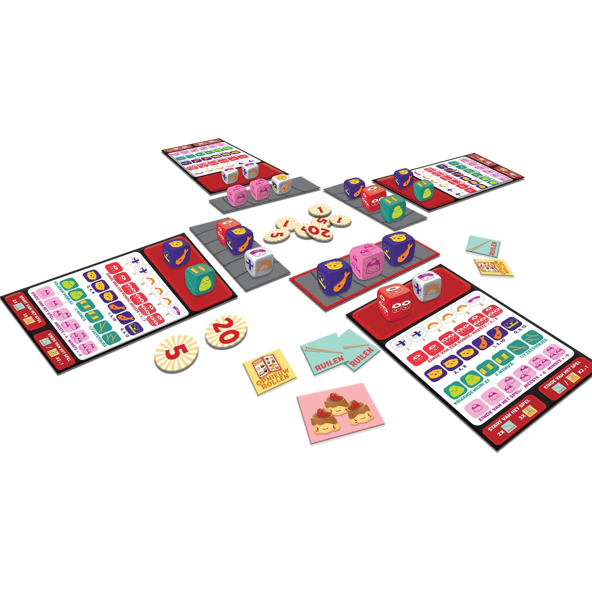 Roll de sushi à jeux de gobelin blancs