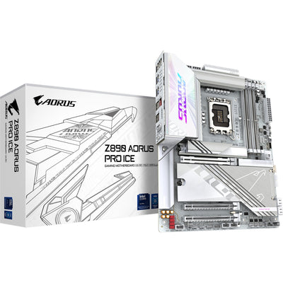 Gigabyte Gigabyte Z890 Aorus Pro Ice, ATX, LGA1851, Intel® Core ™ Ultra, 4x DDR5, 5 GBE, Wi-Fi 7, USB 4