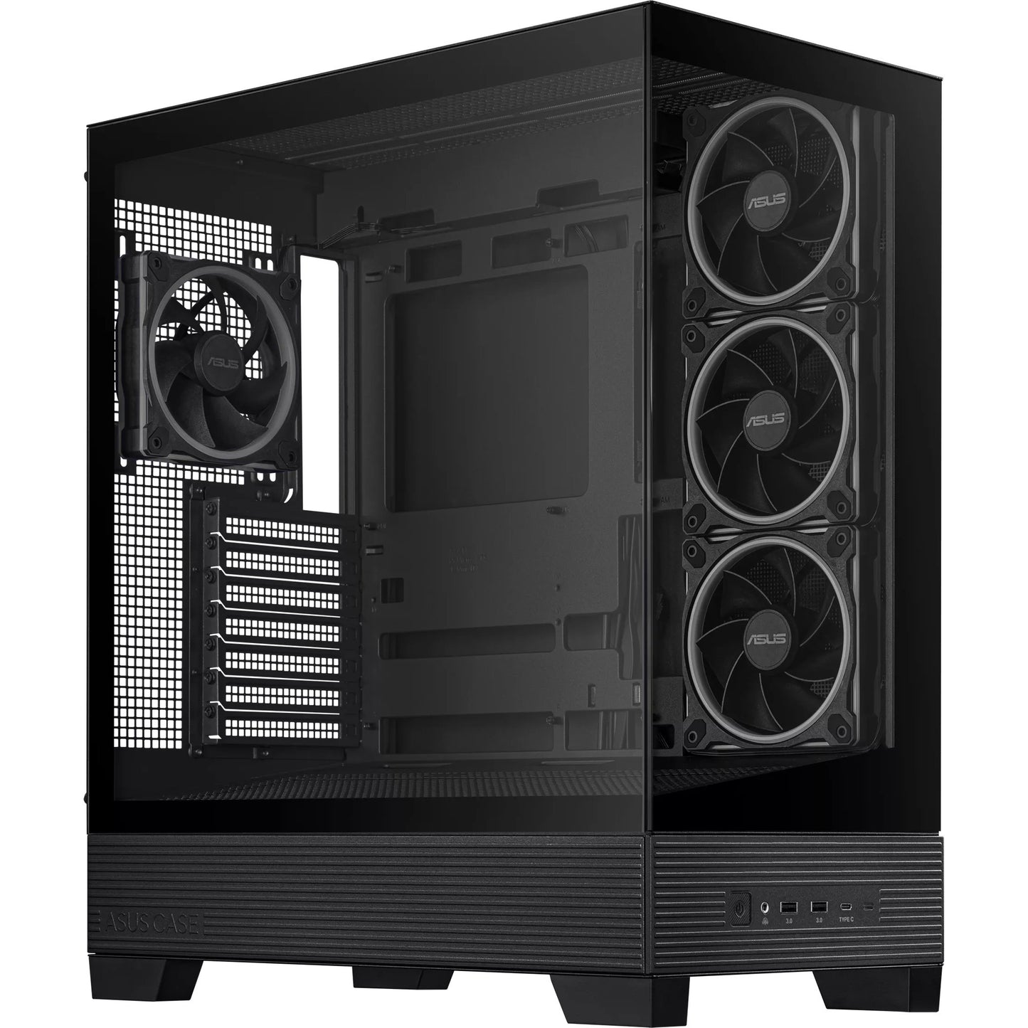 Boîtier tour midi Asus a31 plus (noir | 2x USB-A | 2x USB-C | verre trempé)