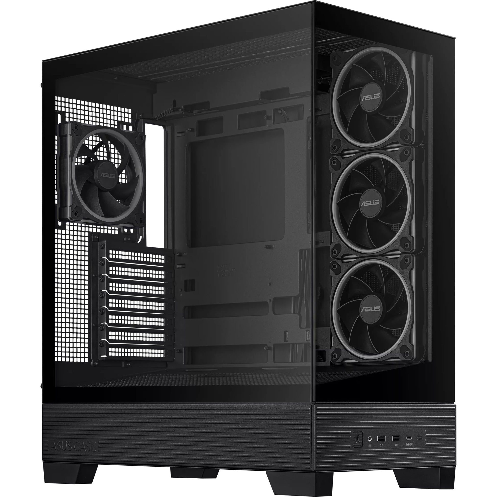 Boîtier tour midi Asus a31 plus (noir | 2x USB-A | 2x USB-C | verre trempé)