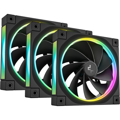 Ventilateurs de boîtier Deepcool FL12R RGB (noir, 3 pièces, 120 x 120 x 25 mm, PWM)