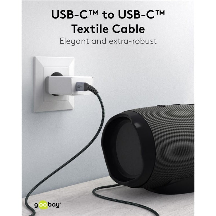 GOOBAY USB-C Snell Charger Nano (65 W) et câble textile USB-C