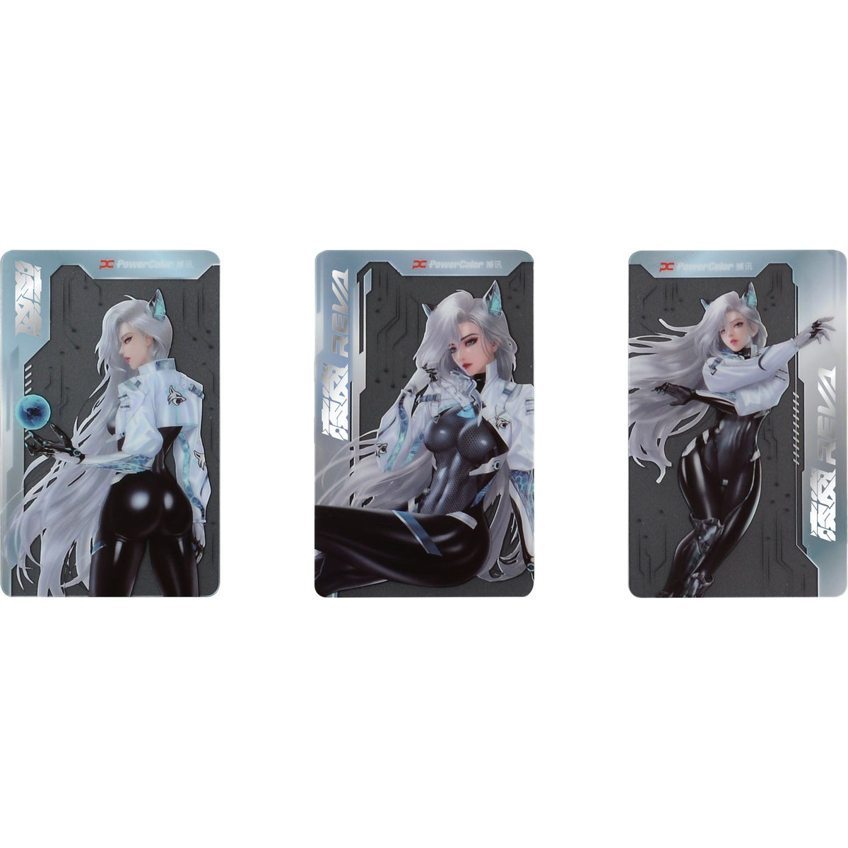 Carte graphique Powercolor Radeon RX 9070 XT Hellhound Reva16GB édition limitée (blanc noir, RDNA4, GDDR6, 3x display port, 1x HDMI)