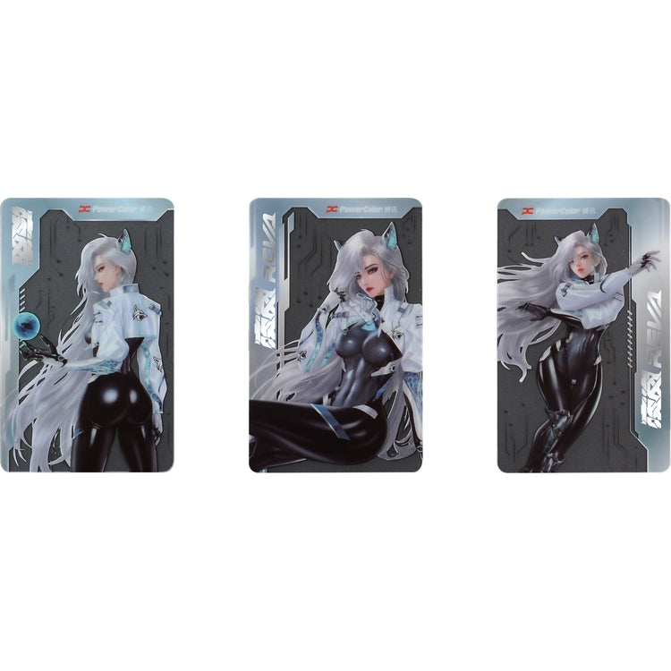 Carte graphique Powercolor Radeon RX 9070 XT Hellhound Reva16GB édition limitée (blanc noir, RDNA4, GDDR6, 3x display port, 1x HDMI)
