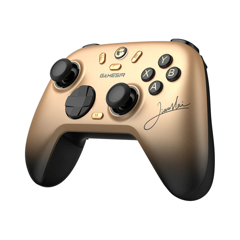 Gamesir Nova 2 Lite Manette de jeu sans fil multiplateforme Champion Edition (Or Noir, Switch, PC, Android et iOS, Bluetooth 2,4 GHz USB)