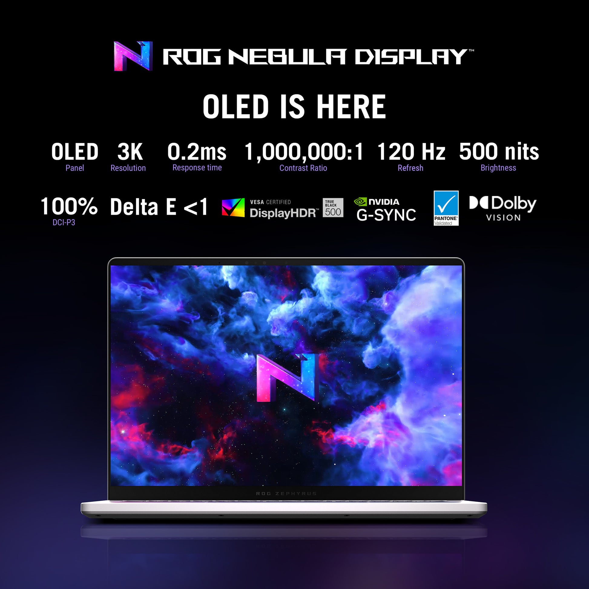 Ordinateur portable de jeu Asus Rog Zephyrus G14 Ga403um-QS024W 14 Copilot+ (Blanc | Ryzen 9 270 | RTX 5060 | 16 Go | SSD 1 To | OLED)