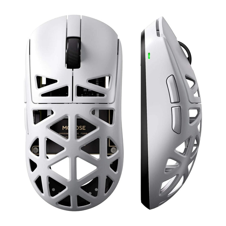 Souris de jeu sans fil Mchose a7x ultra en alliage de magnésium (blanc, jusqu'à 40 000 dpi, Bluetooth USB-C 2,4 GHz)