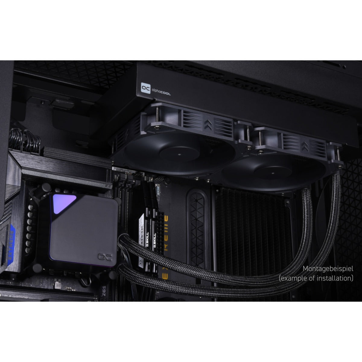 Alphacool core océan t38 360 refroidissement par eau (noir)
