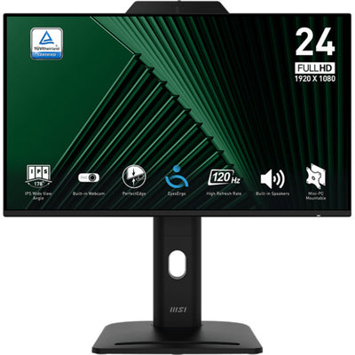 Moniteur Msi pro mp242pmg 23,8 (noir, HDMI, port d'affichage, VGA, 2x USB-A, USB-B, 120 Hz)