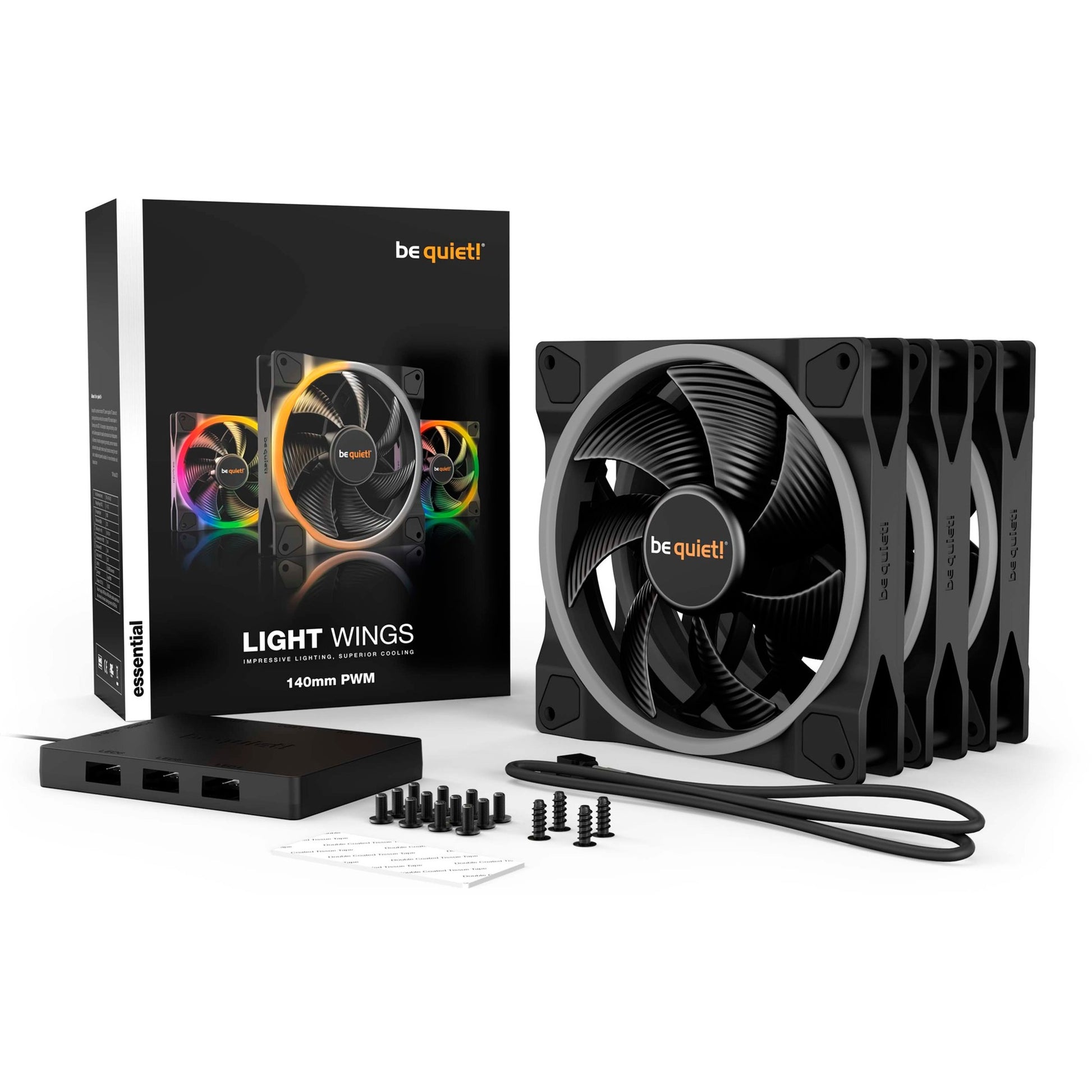 Soyez silencieux! PWM léger 140 mm Pack triple