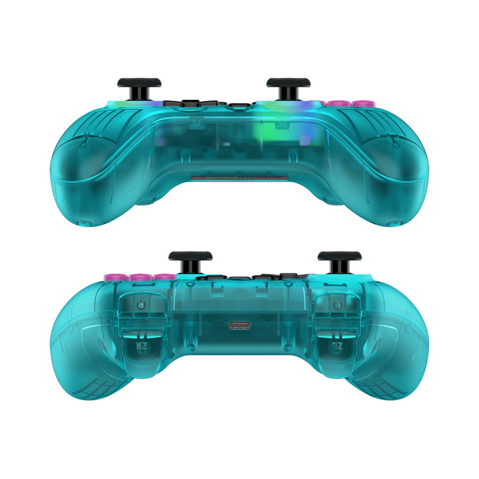 Manette Gamesir Nova HD Rumble NS (bleu sarcelle, PC, Steam, Android, iOS, Switch, Bluetooth 2,4 GHz USB)