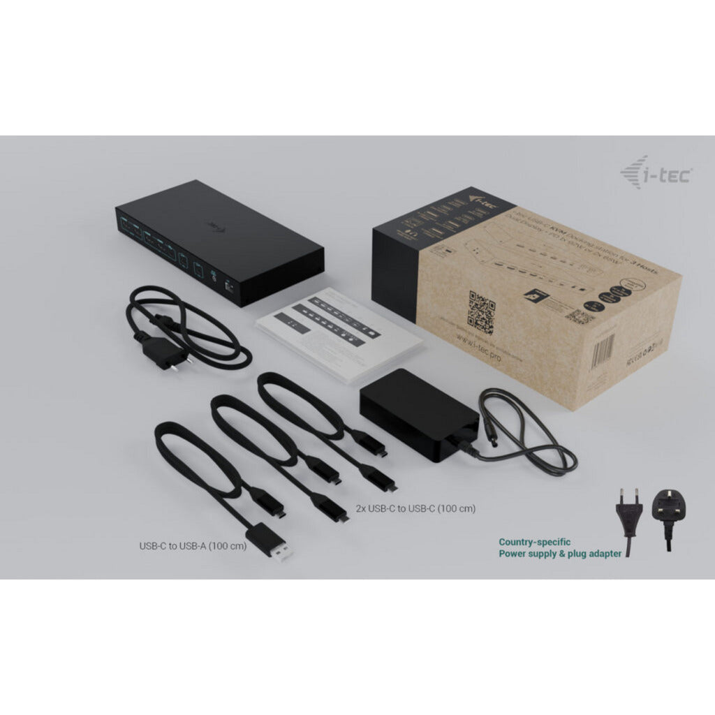 Station d'accueil I-tec USB-C KVM Dock Pro (noir)