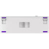 Lorgar kbp70mw, clavier de jeu (blanc, disposition américaine, violet toxique logar, 65%, rvb, remplaçable à chaud, pbt double-shot, bluetooth 2.4ghz usb)
