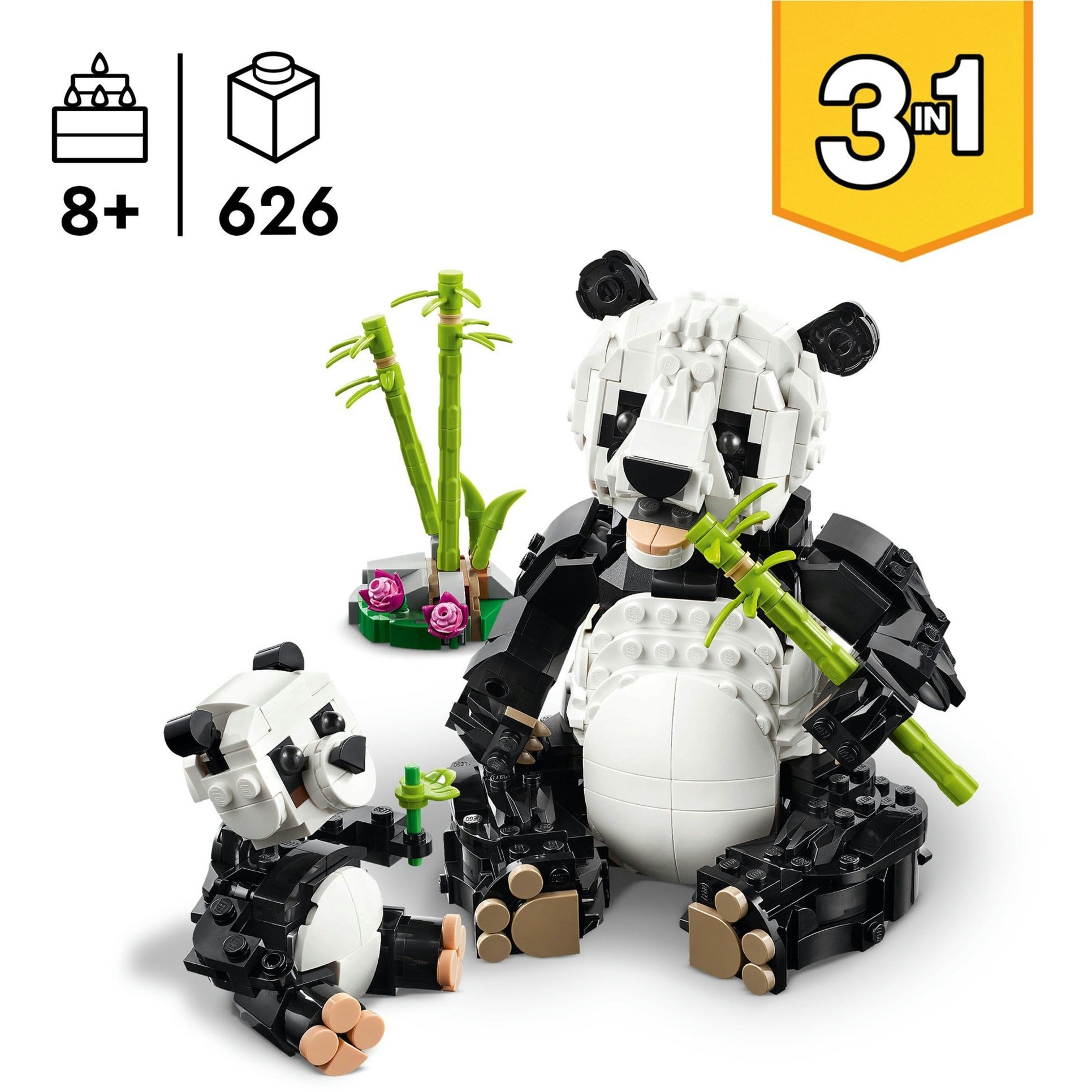 Créateur LEGO LEGO 31165 Animaux sauvages: Famille Panda