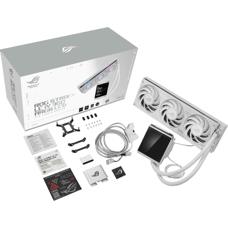 Refroidissement par eau LCD Asus ROG Strix LC IV 360 ARGB (blanc, PWM 4 broches)