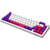Lorgar kbp70mw, clavier de jeu (blanc, disposition américaine, violet toxique logar, 65%, rvb, remplaçable à chaud, pbt double-shot, bluetooth 2.4ghz usb)