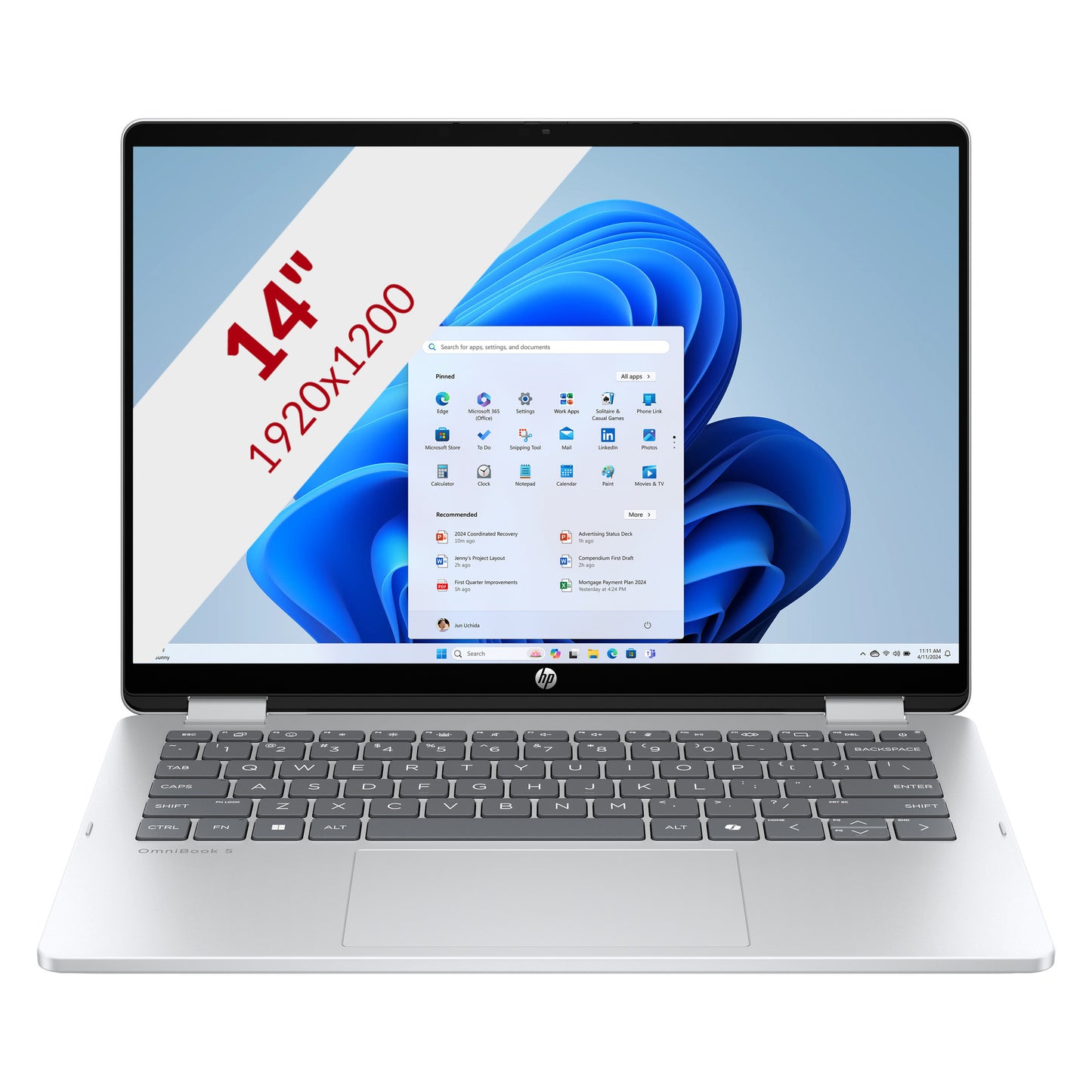 Ordinateur portable Hp omnibook 5 flip 2-en-1 14-fp0250ndx 14 (argent | core 5 120u | graphiques intel | 8 go | SSD 512 go | tactile)