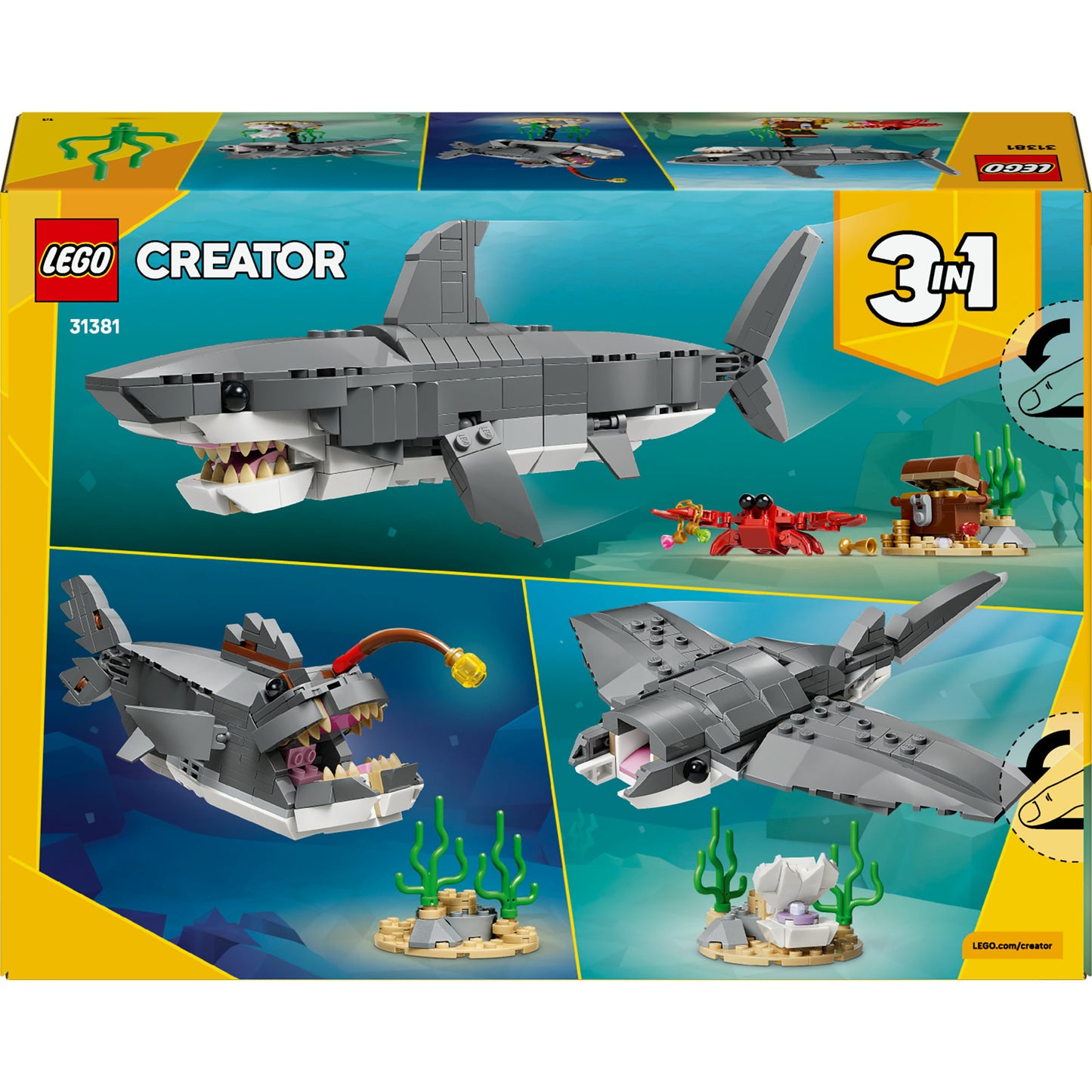 Lego Creator 31381 requin féroce avec coffre au trésor