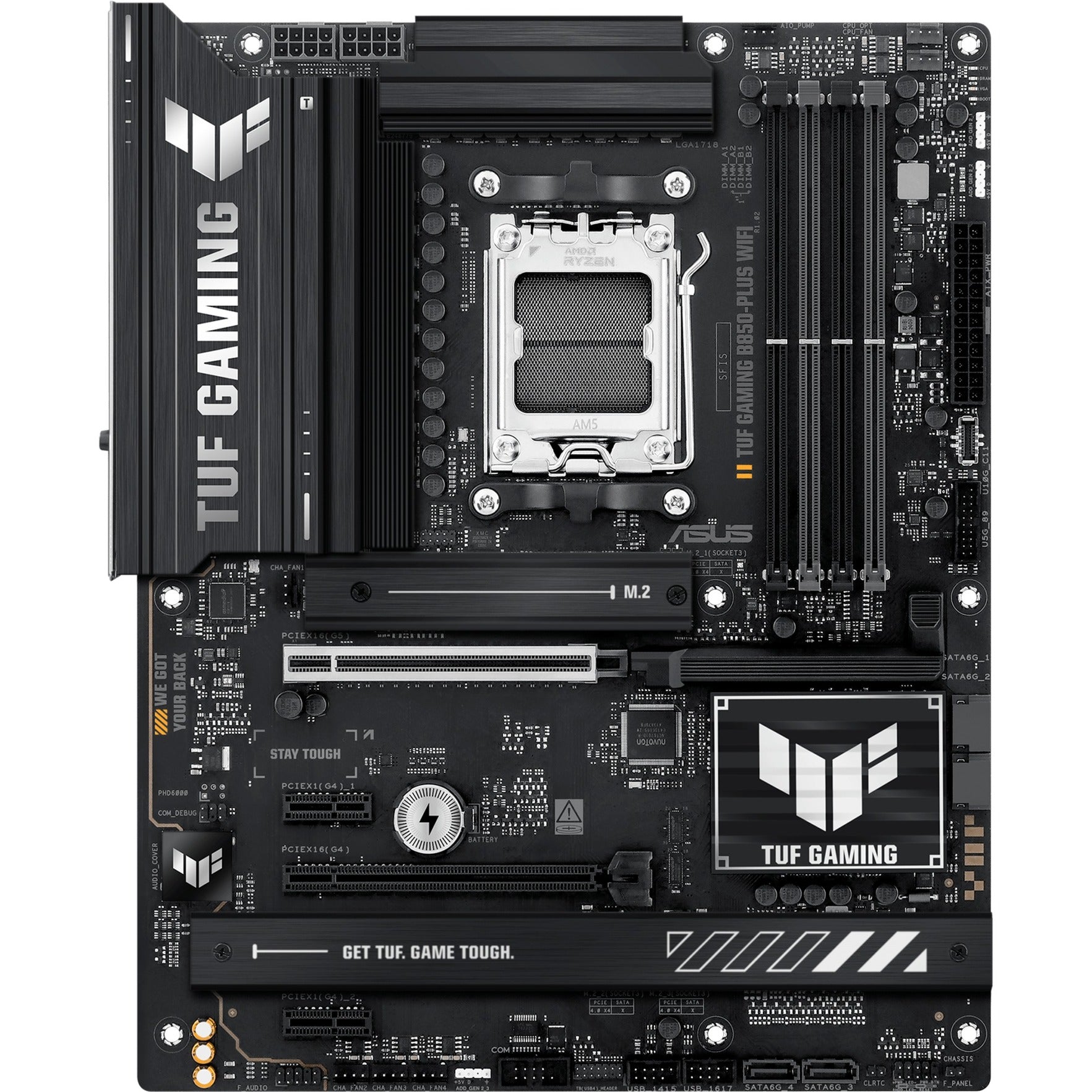 Carte mère Asus Tuf Gaming B850-Plus Wi-Fi Socket AM5 (RAID, 2,5 Go-LAN, Wi-Fi 7, BT, Son, ATX)