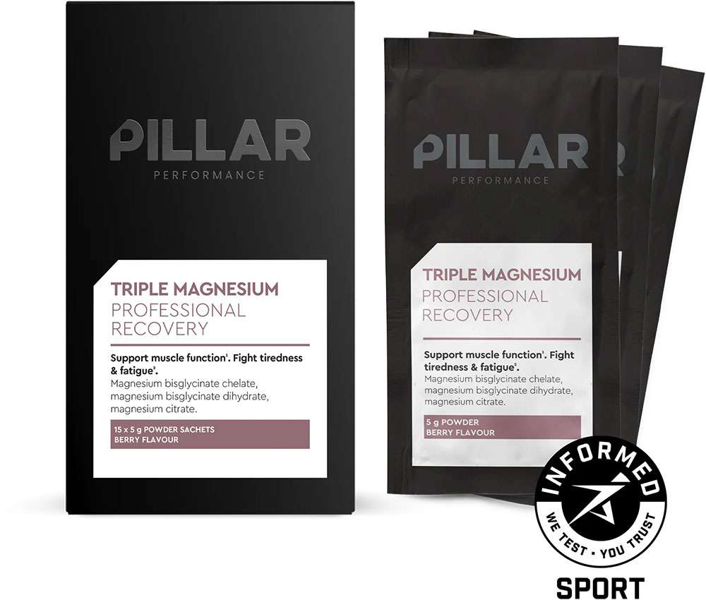 Pack de voyage Pillar Performance triple magnésium 15x5g