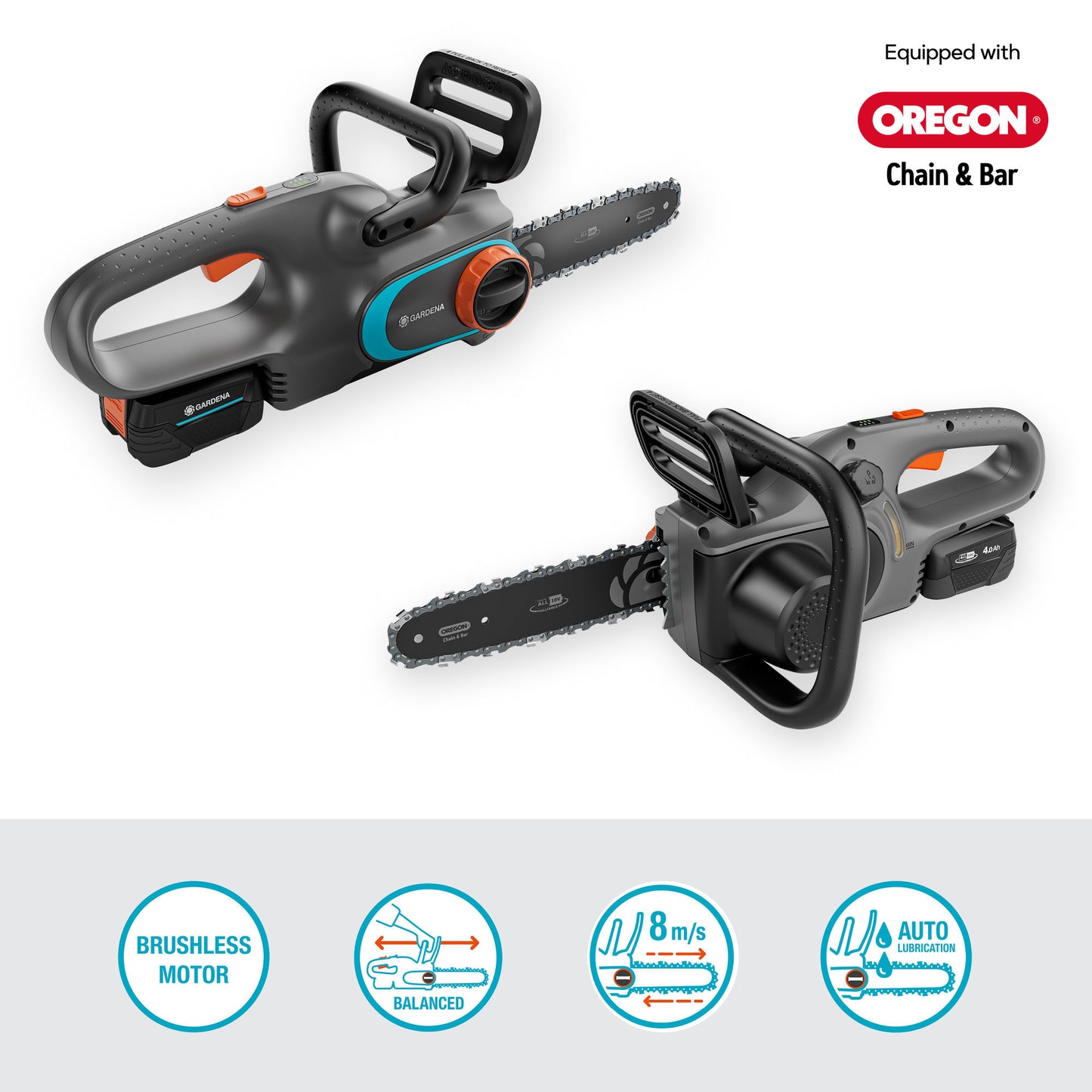 Ensemble tronçonneuse Gardena 25018v p4a
