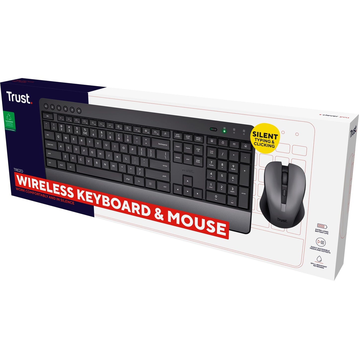 Trust Trezo Comfort Wireless Keyboards MUISSET