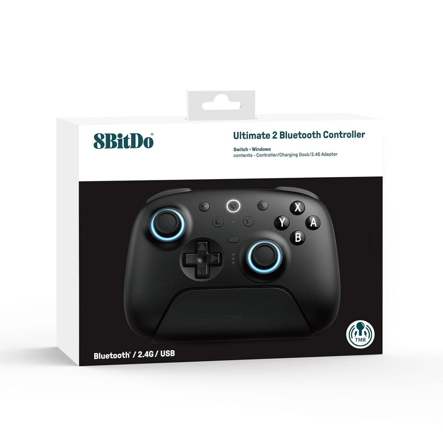 Contrôleur Bluetooth 8bitdo Ultimate 2 (noir, PC, commutateur 2, Bluetooth USB-C 2,4 GHz)
