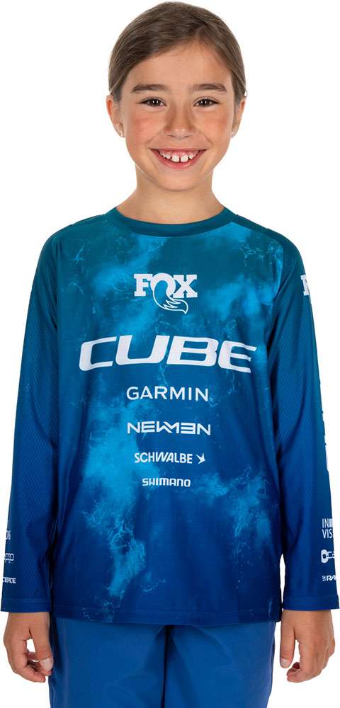 Cube rookie x action team - maillot vtt manches longues enfant