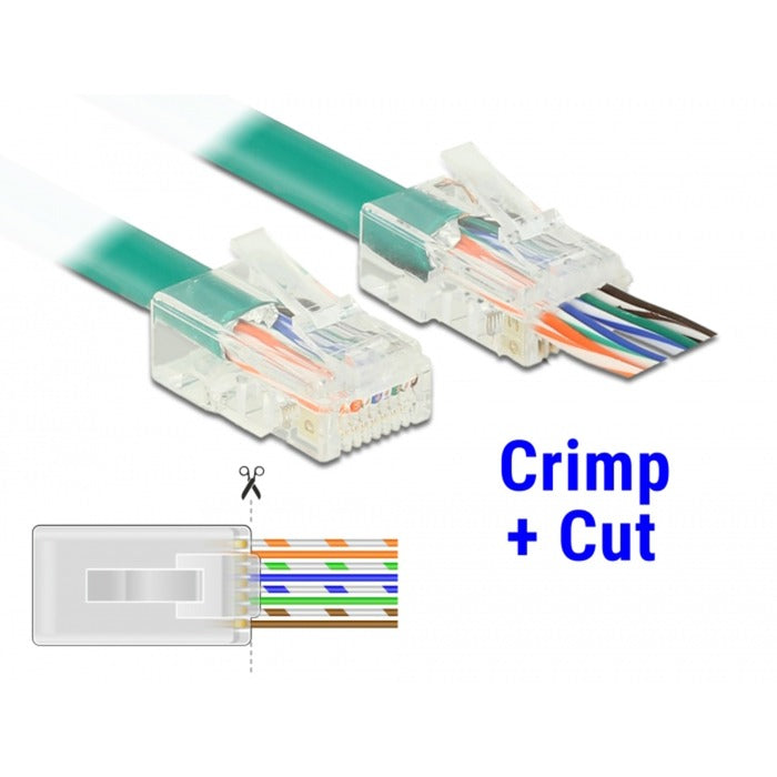 Dellock RJ45 Crimp + Cut Plug Cat.5E UTP