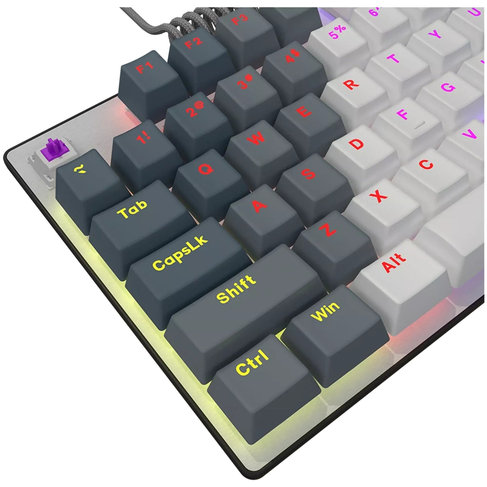 Lorgar azar 514tkl, clavier de jeu (blanc, disposition américaine, logar dream, tkl, rgb)