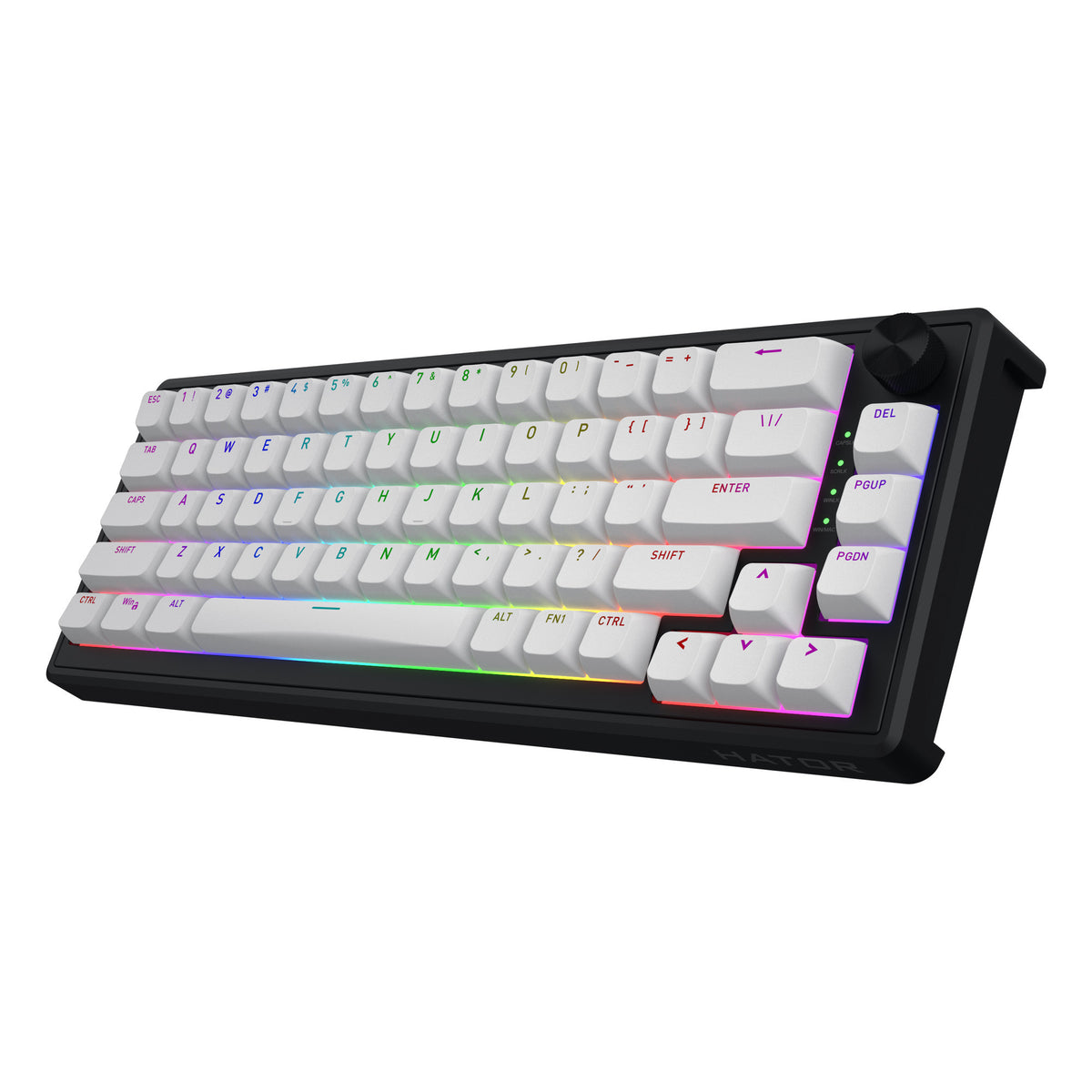 Hator skyfall mag ultra 8k, clavier de jeu (noir, disposition américaine, hator aurum ice, 65%, rgb, double-shot pbt, hot-swap)