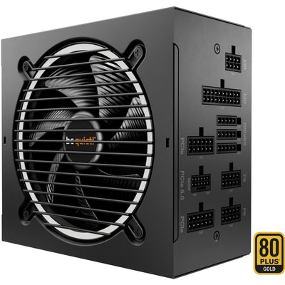 Soyez silencieux! alimentation modulaire pure power 12 m, 1 200 watts (noir, 1x 12v-2x6, 4x pcie)
