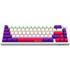 Lorgar kbp70mw, clavier de jeu (blanc, disposition américaine, violet toxique logar, 65%, rvb, remplaçable à chaud, pbt double-shot, bluetooth 2.4ghz usb)