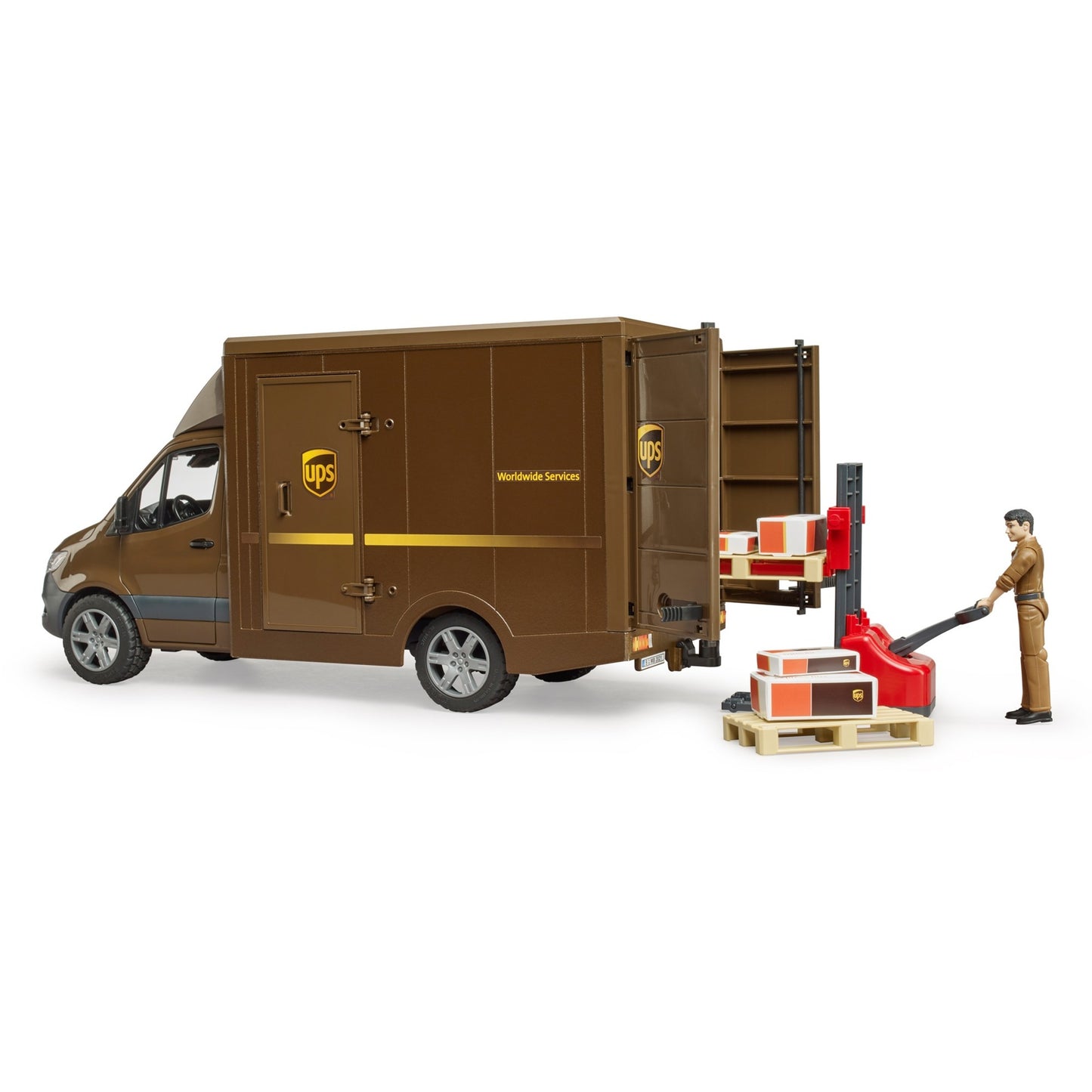 Bruder MB Sprinter Ups avec pilote et accessoires