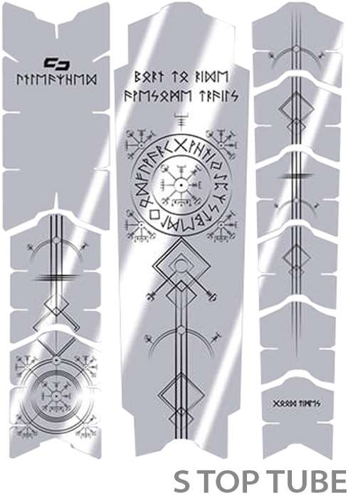 Film protecteur de cadre anti-rayures Unleazhed - runes of shred noir brillant