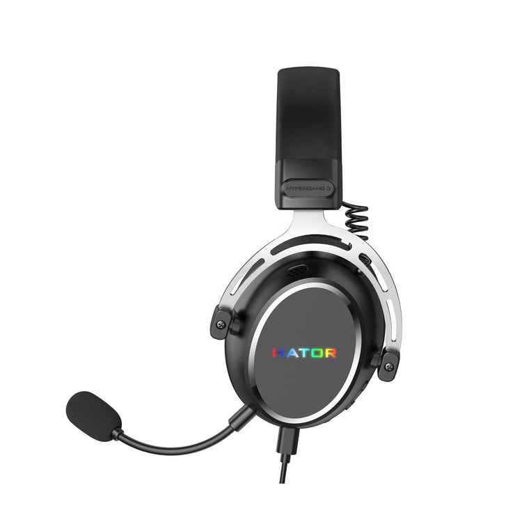 Casque de jeu supra-auriculaire USB Hator Hypergang 3 (noir, RVB, surround virtuel 7.1, USB Bluetooth)