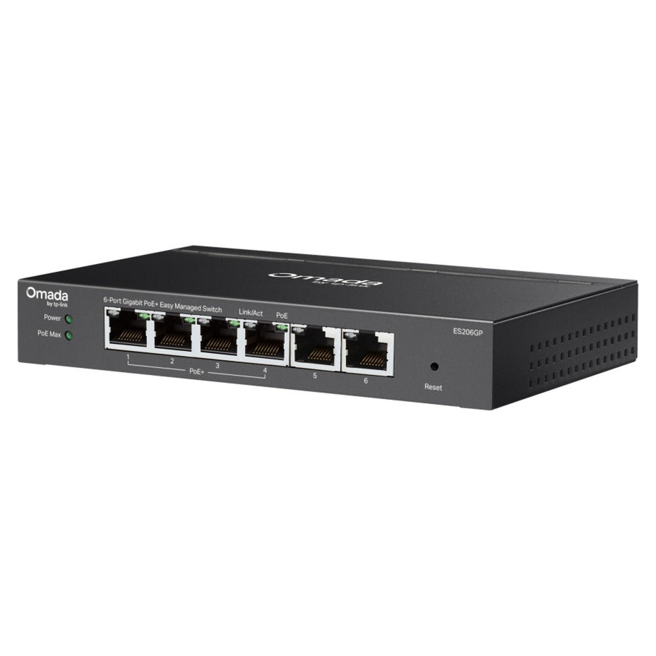Commutateur tp-link omada es206gp (noir, 4x poe+)